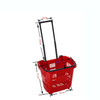 supermarket collapsible shopping basket with wheels