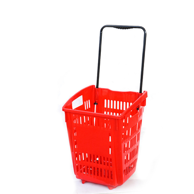 supermarket shopping rolling basket with wheels