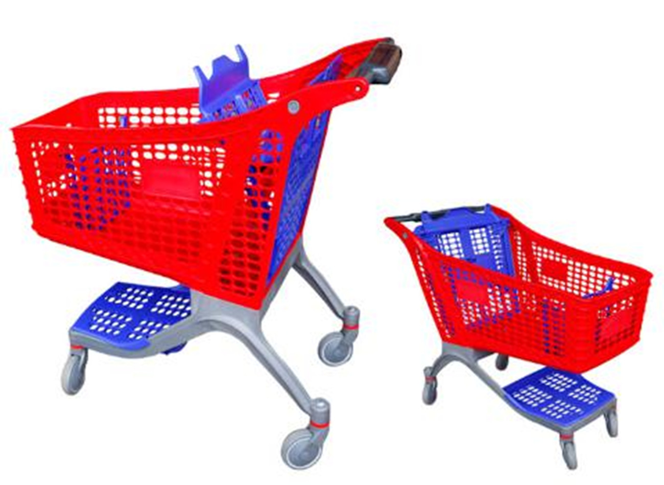 100L plastic shopping carts for supermarket Buy plastic shopping