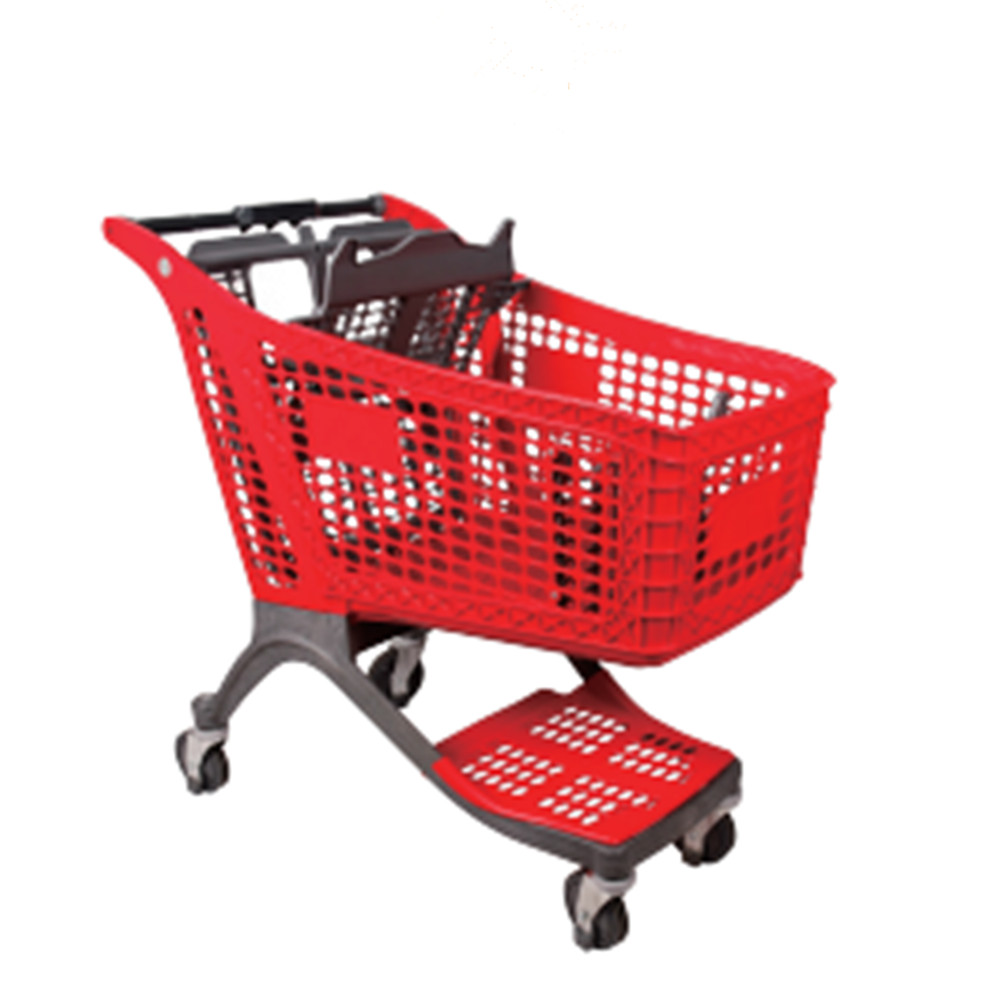 175L big plastic shopping carts for retail store